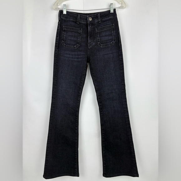 Anthropologie Pilcro High-Rise Skinny Bootcut Jeans Black - Picture 1 of 5